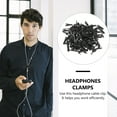 thumbnail image 6 of 100 Pcs Cord Clip Clamps for Headset Multipurpose Cable Clips Headphone Earphone, 6 of 6