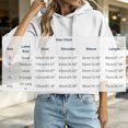 thumbnail image 3 of LEKWK Cropped Hoodie Women Drop Shoulder Short Sleeve Sweatshirt Drawstring Loose Fit Pullover Tops with Pocket Fall Casual Activewear White XXL, 3 of 7
