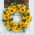 thumbnail image 4 of Sunflower Wreath for Front Door 16 inch - Fall Wreaths for Front Door Outside - Handcraft Wreath - Autumn Wreath - Sunflower Decor -Fall Artificial Flowers - Front Door Decor, 4 of 9
