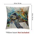 thumbnail image 6 of Ocean Throw Pillow Covers Beach Animal Sea Turtle Seahorse Octopus Jellyfish Pillow Covers for Couch Sofa Bed Home Decor Square Coastal Pillowcase Outdoor Patio Furniture Cushion Cases, 6 of 7