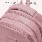 School Backpack Womens College Rucksack Lightweight School Bag Water Resistant Casual Travel Daypack College Secondary School Bags for Students fits 14 Inch Laptop Bookbag Pink