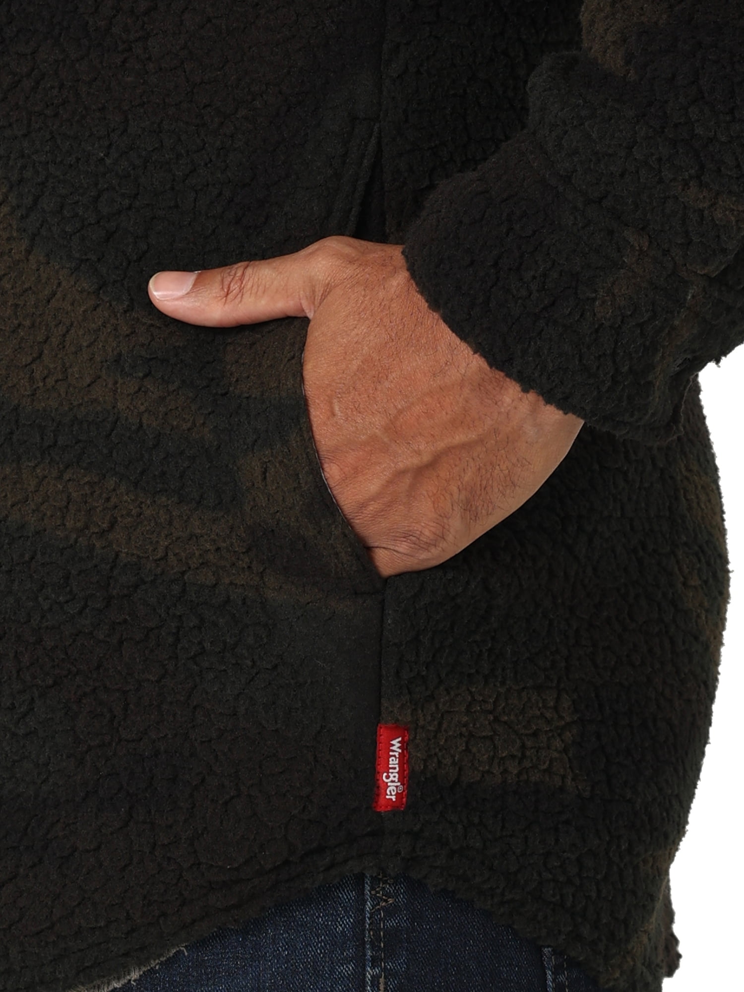 Wrangler fleece best sale shirt