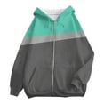 thumbnail image 4 of BODOAO Zip Up Hoodie Women Fall Jacket Oversized Sweatshirt Zipper Long Sleeve Tops Color Block Long Sleeve Sweatshirts Fall Outfits 2025 O Versized Hoodies Casual Fashion Jackets Grey 3Xl, 4 of 4