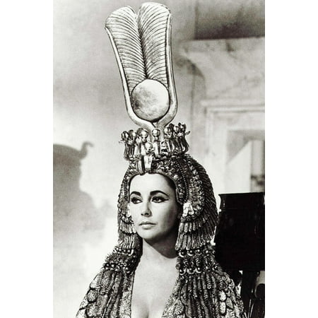 Elizabeth Taylor Busty Cleopatra Egyptian Headdress Stunning 24x36 Poster