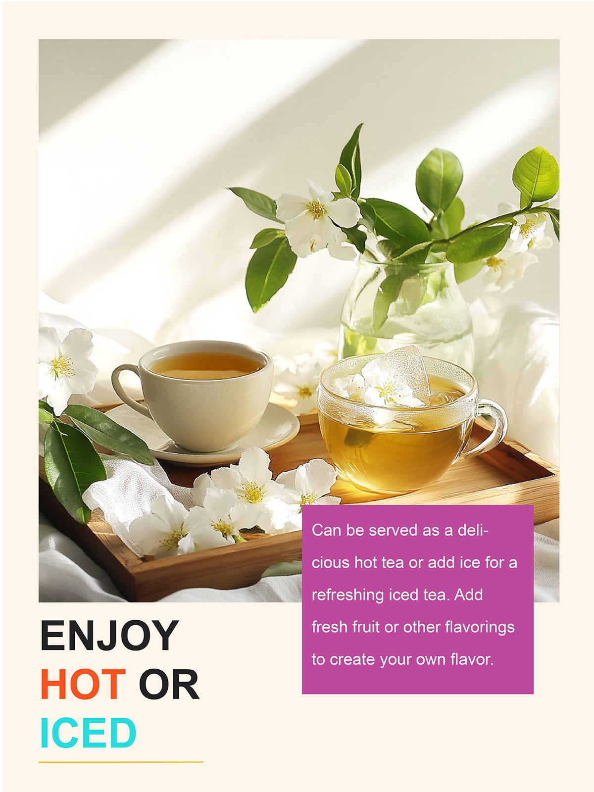 TeeLux Decaf Jasmine Green Tea, Decaffeinated Jasmine Scented Green Tea Loose leaf, Pleasant Aroma & Smooth Taste, 16oz