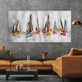 thumbnail image 2 of Póster de barco abstracto de una pieza, cuadro de velero, lienzo impreso, imagen de pared para sala de estar, decoración moderna del hogar sin marco, 2 of 4