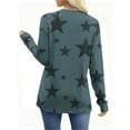 thumbnail image 6 of Stars Tees for Women Full Printed Tops Clothing Crewneck Long Sleeve Pullover Classic-Fit Tees Casual Soft Outfits Spring Fall Clothes Fashion Shirts, 6 of 8