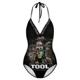 thumbnail image 5 of Tool Band Rock Women's Swimwear Strap One Piece Backless Tummy Control V Neck Swimsuit Summer Beach Vacation Bathing Suit, 5 of 7
