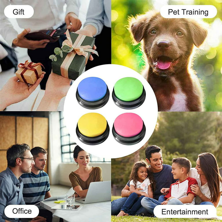 Dog Buttons for Communication, 6 Pcs Dog Talking Button Set, 30s Voice  Recordable Pet Training Buzzer, Speaking Buttons for Cats & Dogs with