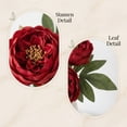 thumbnail image 5 of Deep Red Artificial Rose Bundle, Eucalyptus Sprigs, Faux Flowers in Vase, Wedding Centerpiece Table Decorations, Dining Room Table Decor, 5 of 6