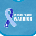 thumbnail image 4 of Inktastic Hydrocephalus Warrior with Light and Dark Blue Ribbon Boys or Girls Baby Bib, 4 of 4