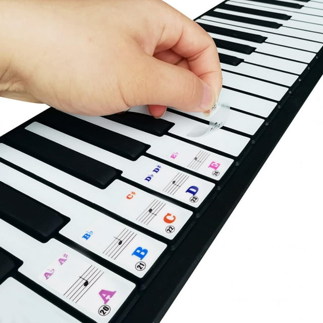 Gupbes Piano Sticker, Keys Sticker, Transparent For Beginners Keyboard Accessories 61 Key Piano Decor