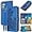 Blue, variant on for Galaxy A15 5G Phone Case Wallet,A15 5G Flip Cases,Card Holder Cute Floral Leather Kickstand,Wrist Strap,,Shockproof Protective Cover for Samsung Galaxy A15 5G / 4G (Blue)