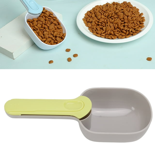 Cuillère de Nourriture pour Chiens Scoop Multifonction Clip Design Longue Poignée Nourriture pour Animaux de Compagnie Peut Cuillère pour Chats Chiens Animaux de Compagnie