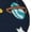 1 Black, variant on Women Crew Soft Moisture-wicking Socks Galaxy With Ufo Pattern Design Cotton Socks, One Size fit All