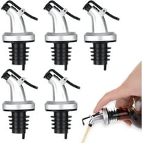 5 Pack Oil Bottle Pourer, Olive Oil Spouts Liquor Spirit Drinks Pourers Leakproof Bottle Stopper Dispenser with Dust Caps for Salad, Sauce, Soy, Wine, Vinegar | Oil Bottle Dispenser Kitchen Tools