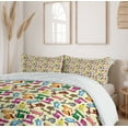 thumbnail image 5 of Ambesonne Cartoon Duvet Cover Set, Colorful Motorcycles, 2-Calking, Blue Yellow, 5 of 6