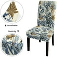 thumbnail image 4 of Chair Covers for Dining Room Set of 6,Stretch Kitchen Chair Slipcover 6 Pieces, Dining Chair Cover 6 Pack, Washable and Removable (Grey Blue Flowers), 4 of 5