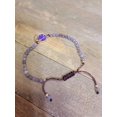 thumbnail image 3 of Elegant Amethyst Beaded Bracelet - Adjustable 19 CM with Stunning Lava Options, 3 of 4