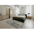 thumbnail image 4 of Ahgly Company Indoor Round Contemporary Gray Abstract Area Rugs, 8' Round, 4 of 6