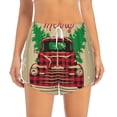 thumbnail image 2 of Fotbe Christmas Vintage Red Truck Womens High Waist Running Shorts Athletic Workout Quick Dry Shorts for Women with Pockets Gym Yoga Summer Shorts-X-Large, 2 of 9
