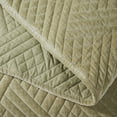thumbnail image 6 of Superior Karina Cotton Velvet Lightweight Quilt Set, King, Sage, 6 of 11