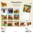 thumbnail image 2 of Highland Cows | 2026 12x24" (Hanging) Square Wall Calendar | Plastic-Free, 2 of 9