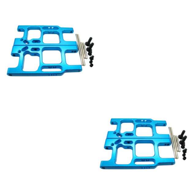 Brazo inferior trasero de aleación de aluminio Vogacara para 1/14 LC Racing azul 2Conjunto