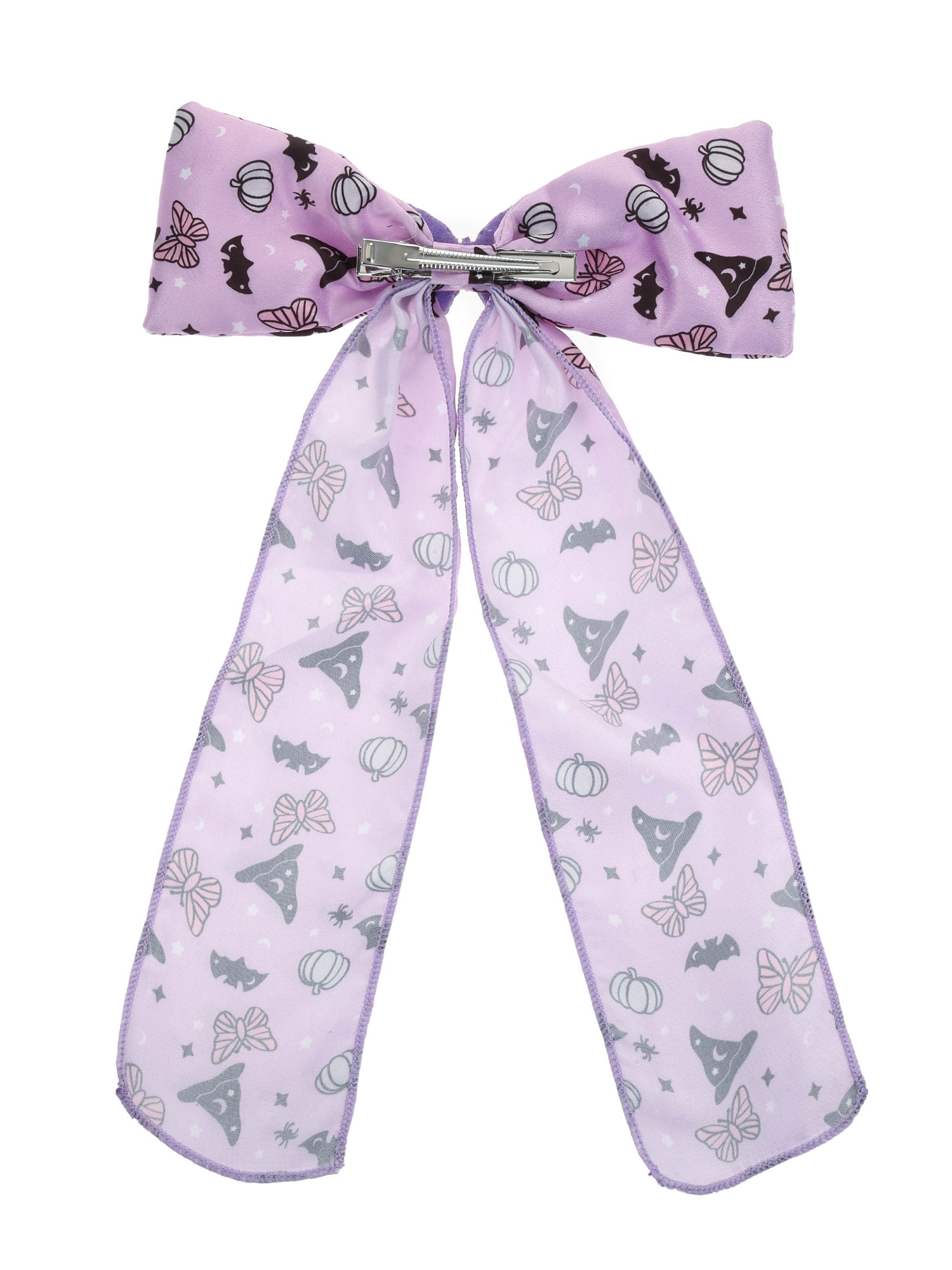 Way to Celebrate Purple Butterfly Print Halloween Hair Bow, 1 Piece