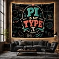 thumbnail image 6 of Math Formulas and Equations on Chalkboard Background, Playful Abstract for Math Lovers, Educational Wall Art Back to School Gift Tapestry Wall Hanging for Classroom, Office and Dorm, 6 of 7