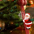 thumbnail image 5 of Climbing Santa Claus Christmas Ornament - Hanging Xmas Decor with Golden Necklace, Festive Tree & Home Decoration, Unique 65cm Ladder, Battery-Powered Santa Toy for Holiday Party & Wedding, 5 of 9