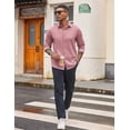 thumbnail image 2 of COOFANDY Men's Long Sleeve Untucked Shirts Casual Button Down Shirt Denim Dress Shirt, 2 of 6