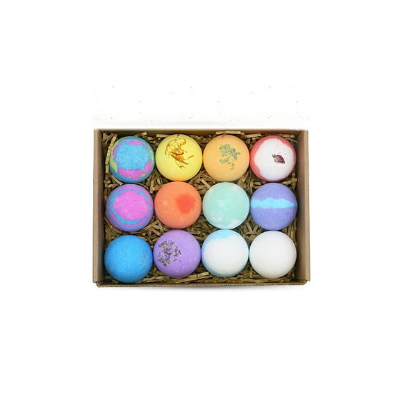 Bath Bombs, 12 Packs Bath Bomb Gift Set, Body Moisture, Perfect For Bubble Bath, Pure Natural Fragrances, Gifts For Women Lepeiqi