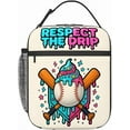 thumbnail image 3 of Baseball Ice Cream Drip Themed Insulated Lunch Box for Men Women Sports Gift for Birthday Christmas Holiday Ball Fans, 3 of 10