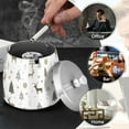 thumbnail image 4 of Yayeee Ashtray with Lid for Cigarette Smokeless Stainless Steel Home Ash Holder, Christmas Forest, 4 of 7