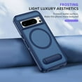 thumbnail image 5 of for Google Pixel 8 Pro Case,[Built-in Invisible Kickstand],Compatible with MagSafe,Military-Grade Drop Protection Double Layer Shockproof Slim Translucent Matte Phone Case,Royalblue+Blue, 5 of 7