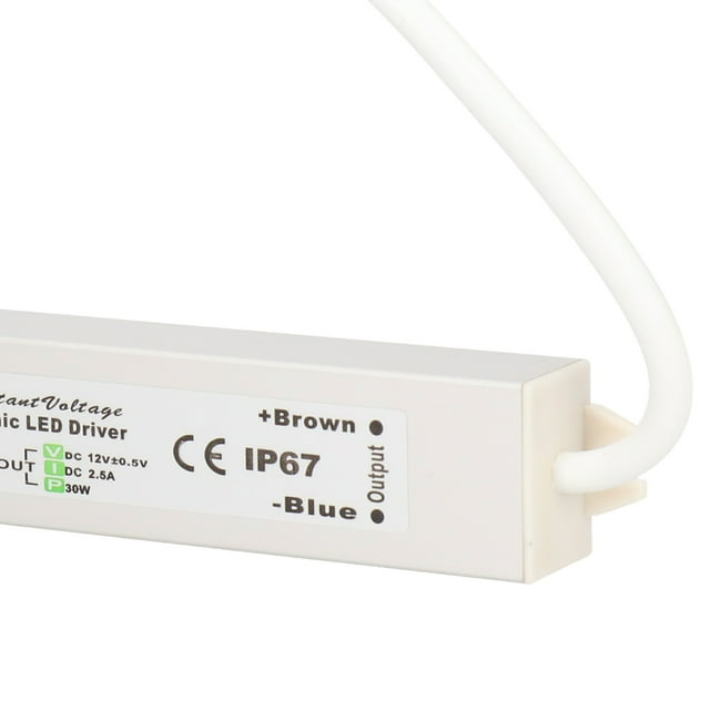 Suministro de AlimentAción Impermeable de 30W, Fuente de Alimentación lideró de Ondulación DC Baja, Anticorrosión para Focos Led Barras de Luz LED