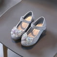 thumbnail image 3 of Girls Princess Shoes High Heeled Shinning Bowknot Shoes Party Festival Wedding Flower Children Dance Shoes, 3 of 5