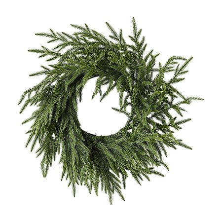 18.2 Plastic Norfolk Pine Christmas Greenery Garlands Decorations Wreaths for Front Door Decor Suitable for Winter Indoor Outdoor Porch Garden Farmhouse Windows Wall Home Decor