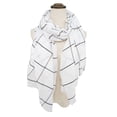 thumbnail image 2 of Ladies/Women's Lightweight Floral Print/Solid Color mixture Shawl Scarf For Spring Summer season,White, 2 of 6