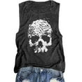thumbnail image 3 of DHFJKG Sleeveless Tank Tops For Women Summer Casual Loose Fit Skull Print Crew Neck Graphic Tees Versatile Top, 3 of 3