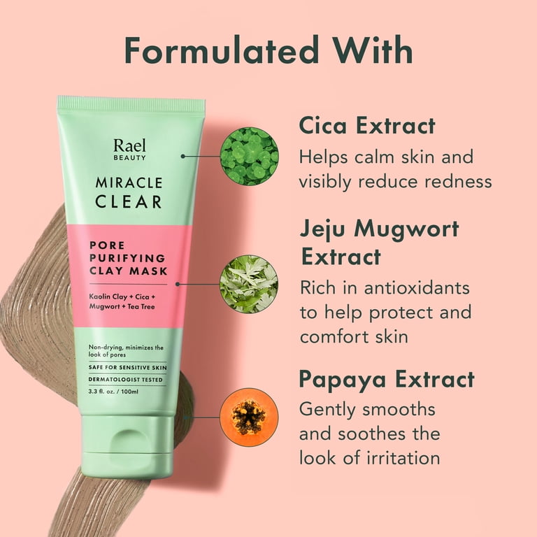 Rael Miracle Clear Pore Purifying Kaolin Clay Mask, 3.4 fl oz photo 5