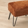 thumbnail image 2 of Home Soft Things Solid Faux Fur Ottoman - Umber - 19" x 13" x 17", 2 of 9