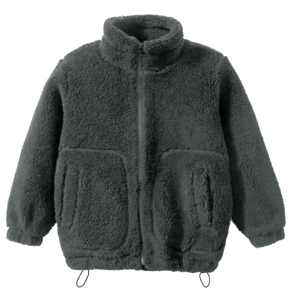 LUOGENLI Girls Jackets Size 10-12 Dressy Toddler Girls Boys Winter Long Sleeve Warm Solid Color Thicken Stand Drawstring Thermal Coat Jacket Cute Jackets for Girls 10-12 2-3 Years