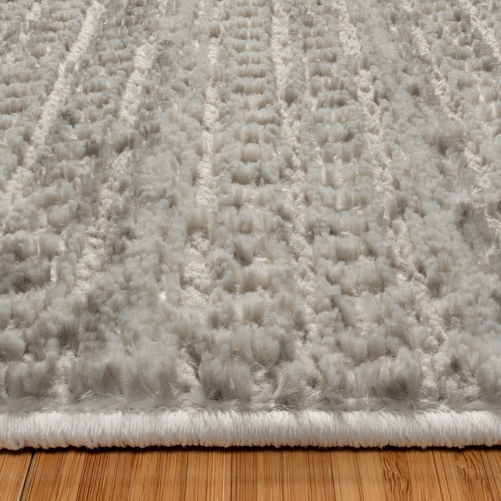 Gertmenian Missha Dario Modern/Contemporary Striped Cream Indoor Area Rug, 6x9