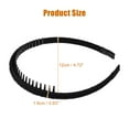 thumbnail image 4 of 4 diademas de peine de dientes para mujer, bandas antideslizantes para la cabeza, diadema de aro para el pelo para mujer, color negro, 4 of 7