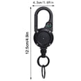 thumbnail image 6 of Retractable Carabiner Keychain Retractable Keychain with Compass Steel Wire Carabiner Badge Reel Holder Clip Key Ring Heavy Duty Outdoor Camping, 6 of 8