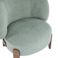 thumbnail image 6 of Christopher Knight Home Wingback Accent Chair, Upholstered Armchair with Solid Wood Legs, Granite Green, 6 of 9
