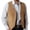 Khaki-XXXL, variant on 1. Men's Western Suedes Vest Cowboy Fitted Waistcoat Sleeveless with Pockets for Weddings, Party & Daily Wear