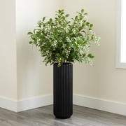 ZHMRFG Home Decor,15.7In Tall Plastic Vase Lightweight Shatterproof Material Ceramic Visual Effect Easy Maintenance,Festive Decor for Living Room Bedroom Office Reception Area Floral Display Decors